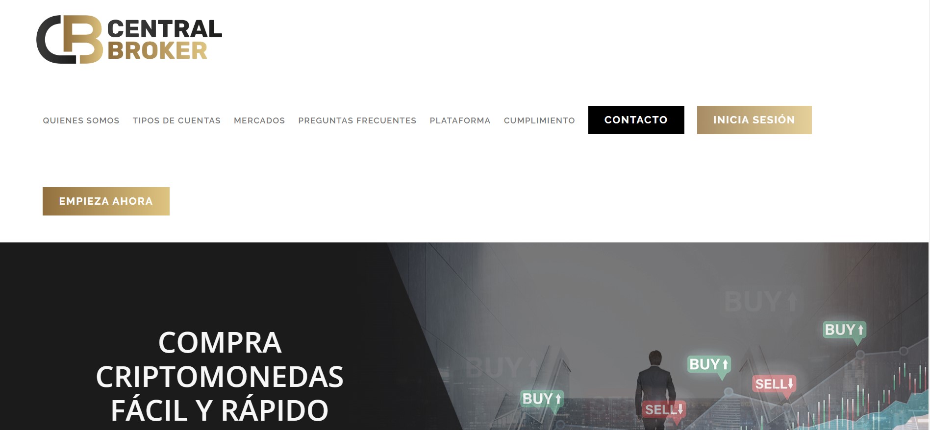 Central Broker website