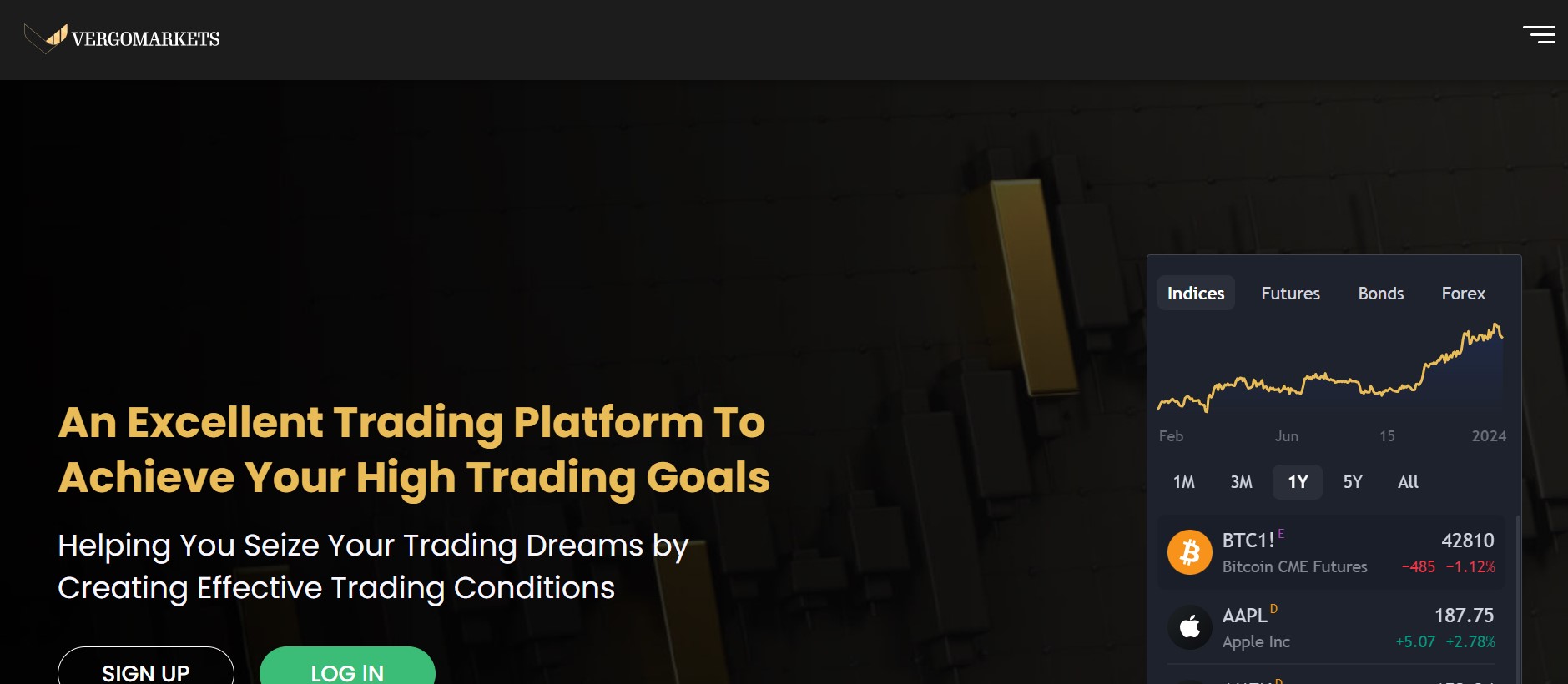 Vergomarkets website