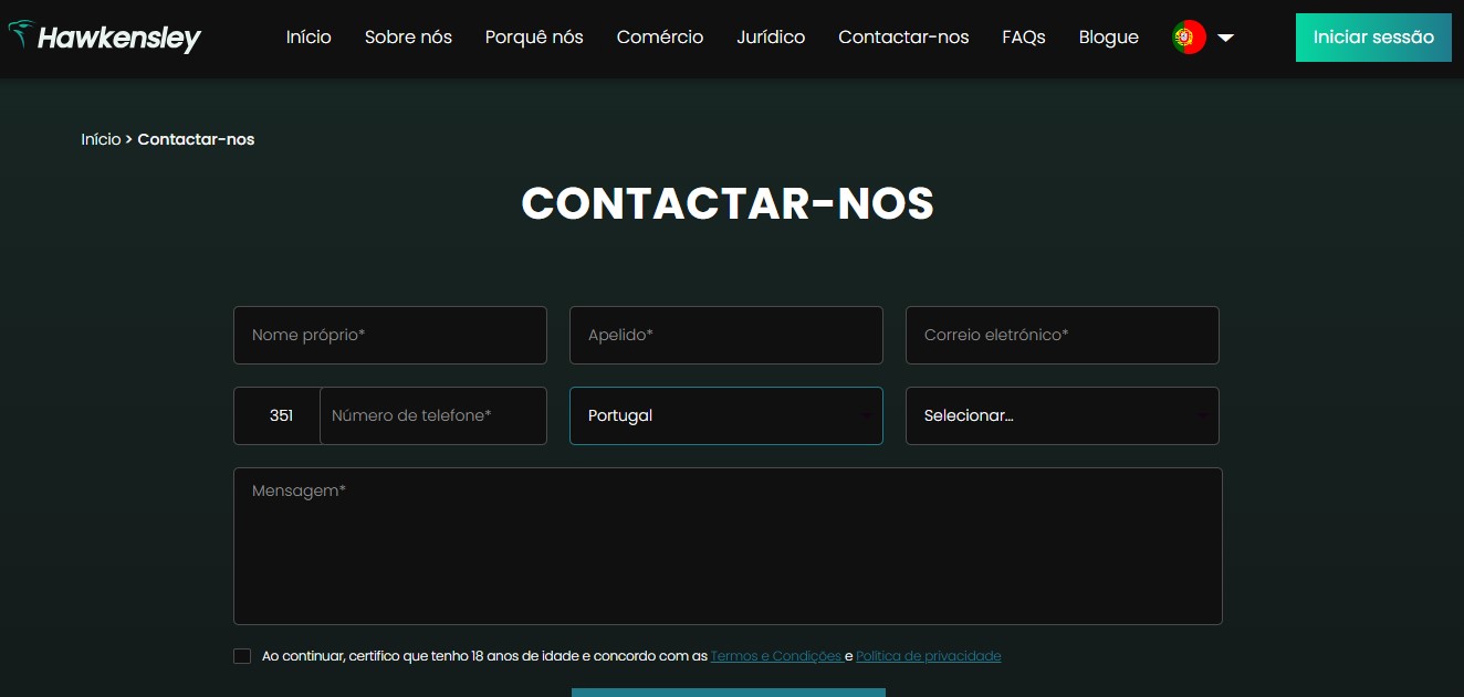 Hawkensley Contact Page Hawkensley Contact Page