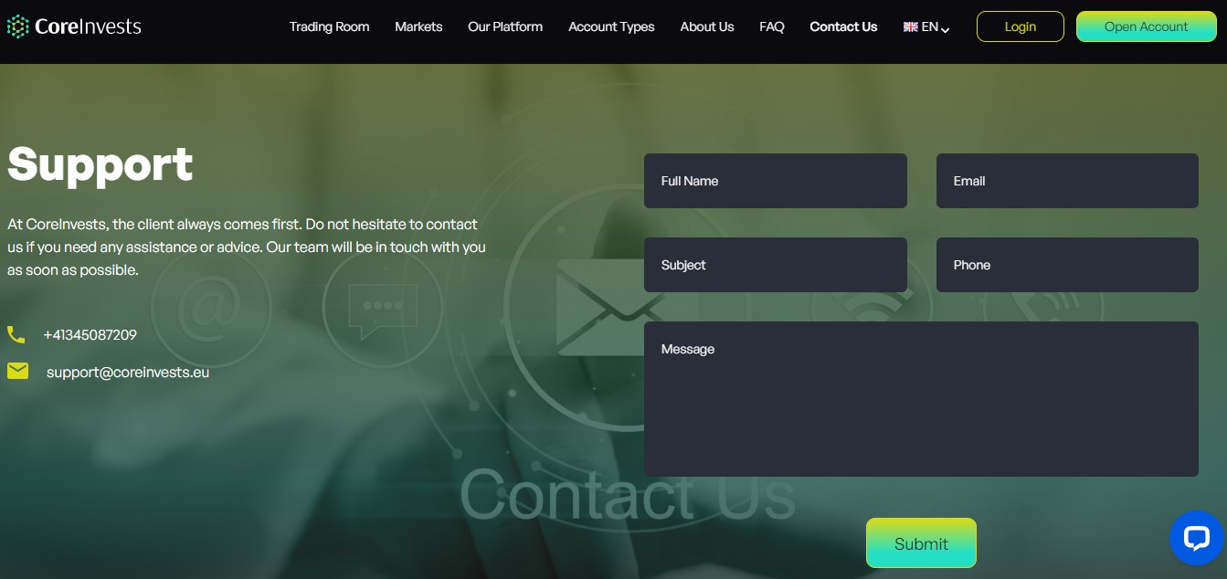 CoreInvests Customer Support CoreInvests Customer Support